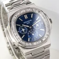 Patek Philippe Blue Nautilus Perpetual Watch - view 6