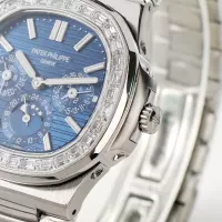 Patek Philippe Blue Nautilus Perpetual Watch - view 8