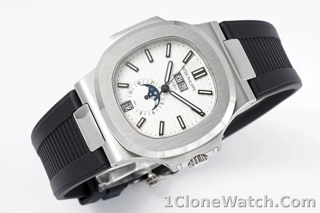 Patek Philippe Blue Nautilus Rubber Watch - detail