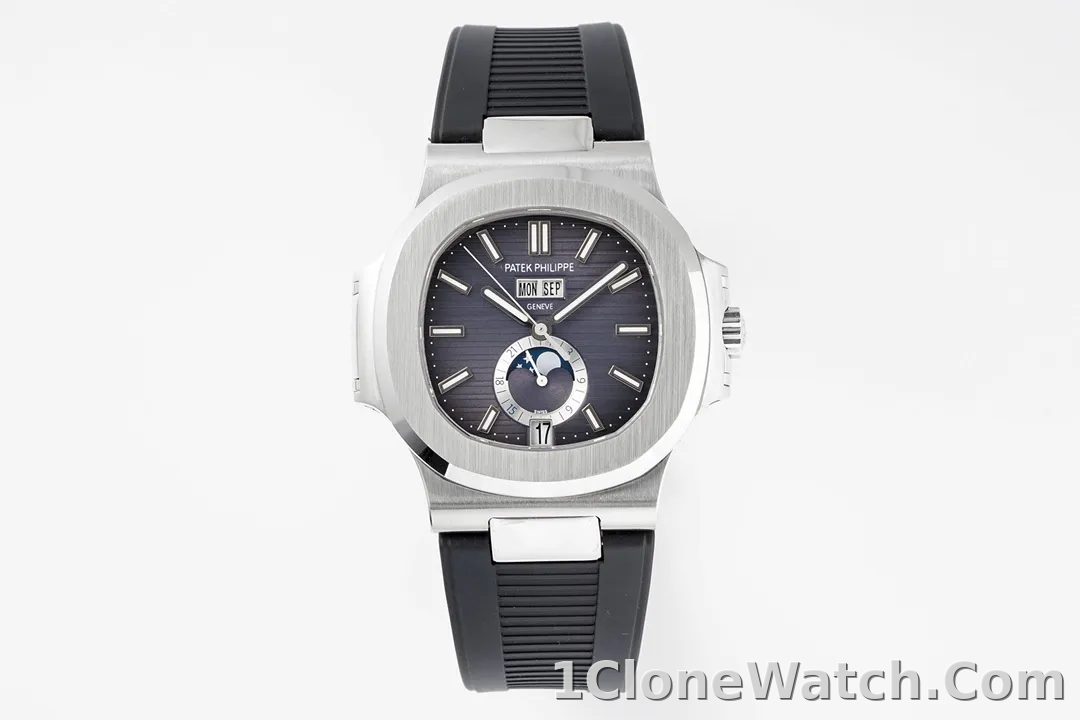 Patek Philippe Nautilus Blue Rubber Strap Watch