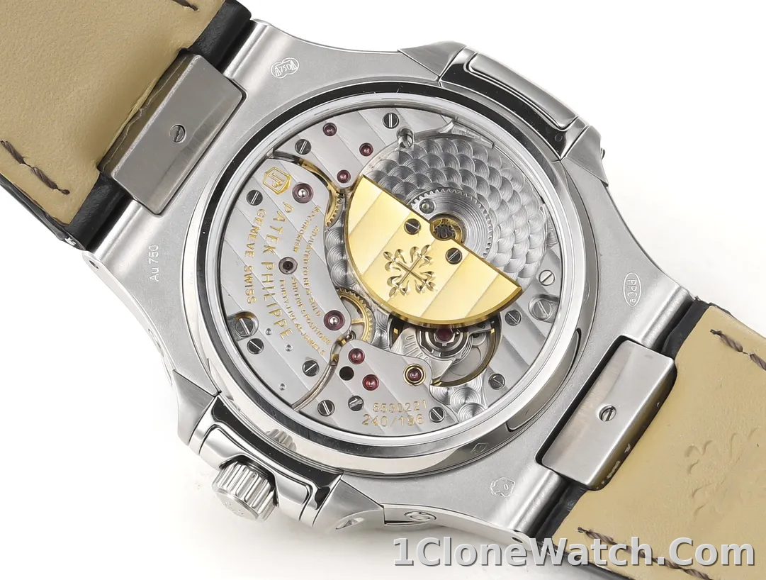 Patek Philippe Nautilus Blue Perpetual Calendar - detail