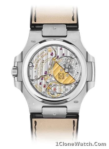 Patek Philippe Nautilus Moon Phase White Gold Watch 5712G-001 - detail