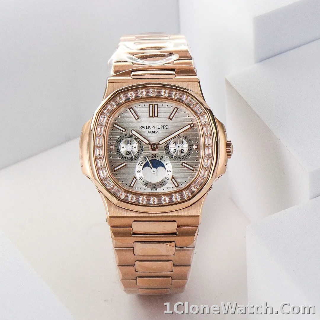 Patek Philippe Rose Gold Nautilus Watch - detail