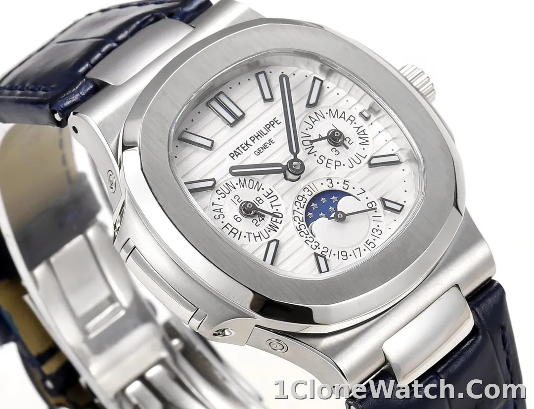 TW Patek Philippe Nautilus Blue Strap Watch - detail
