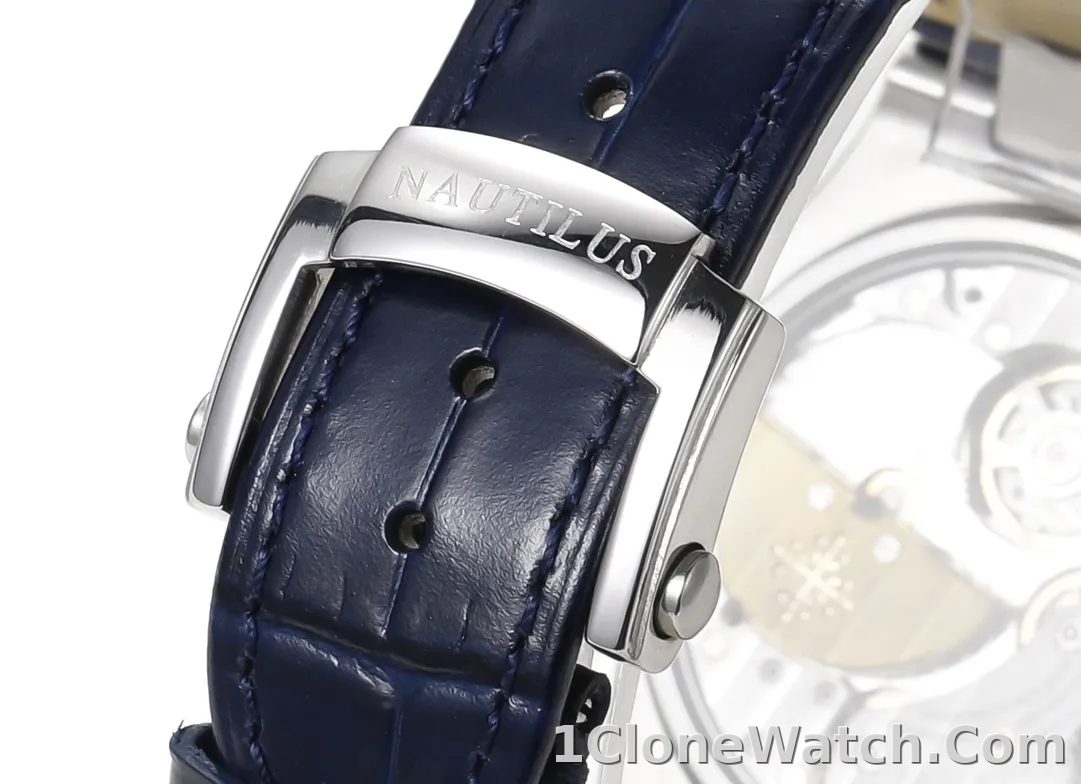TW Patek Philippe Nautilus Blue Strap Watch - detail