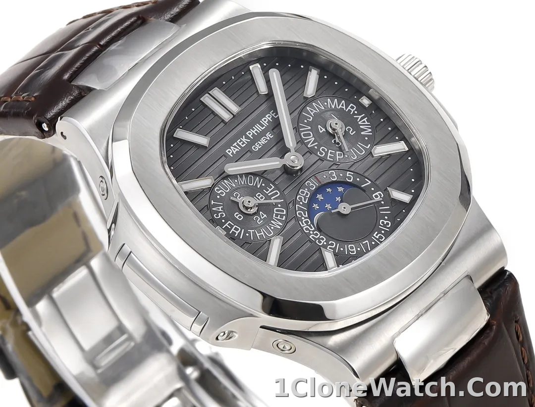 Patek Philippe Nautilus Grey Perpetual Watch - detail