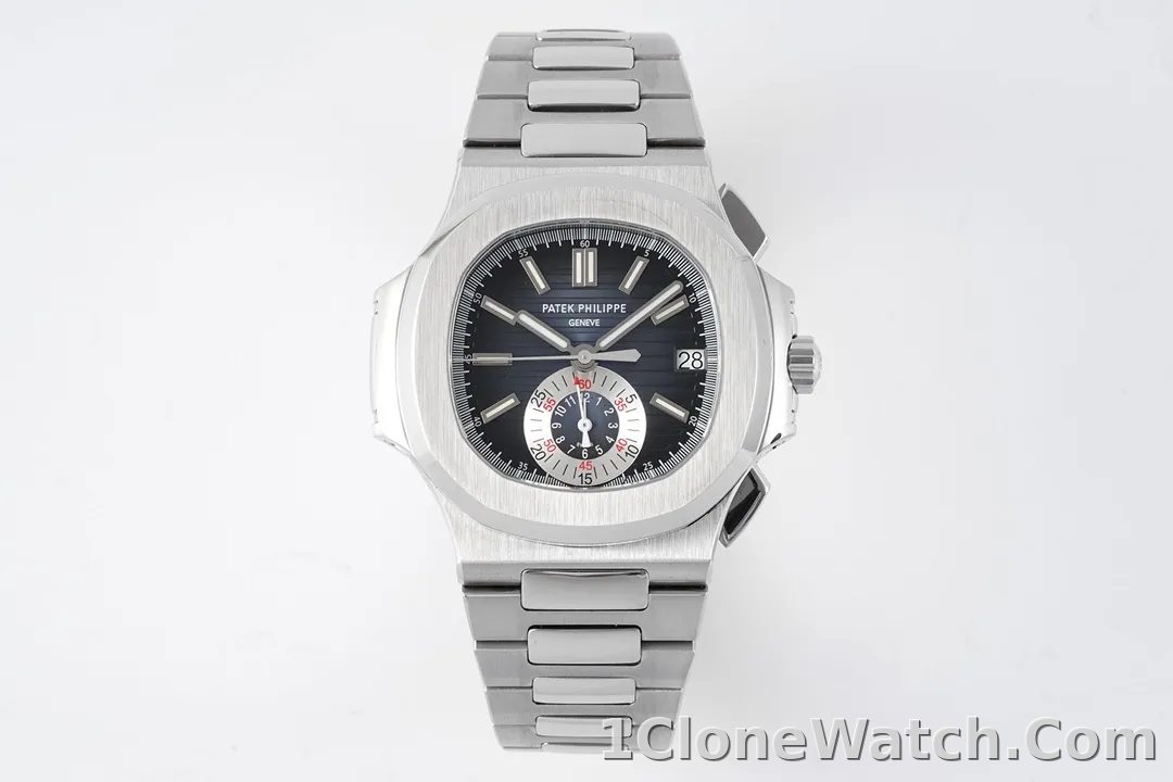 Patek Philippe 5980 Silver Chronograph Watch
