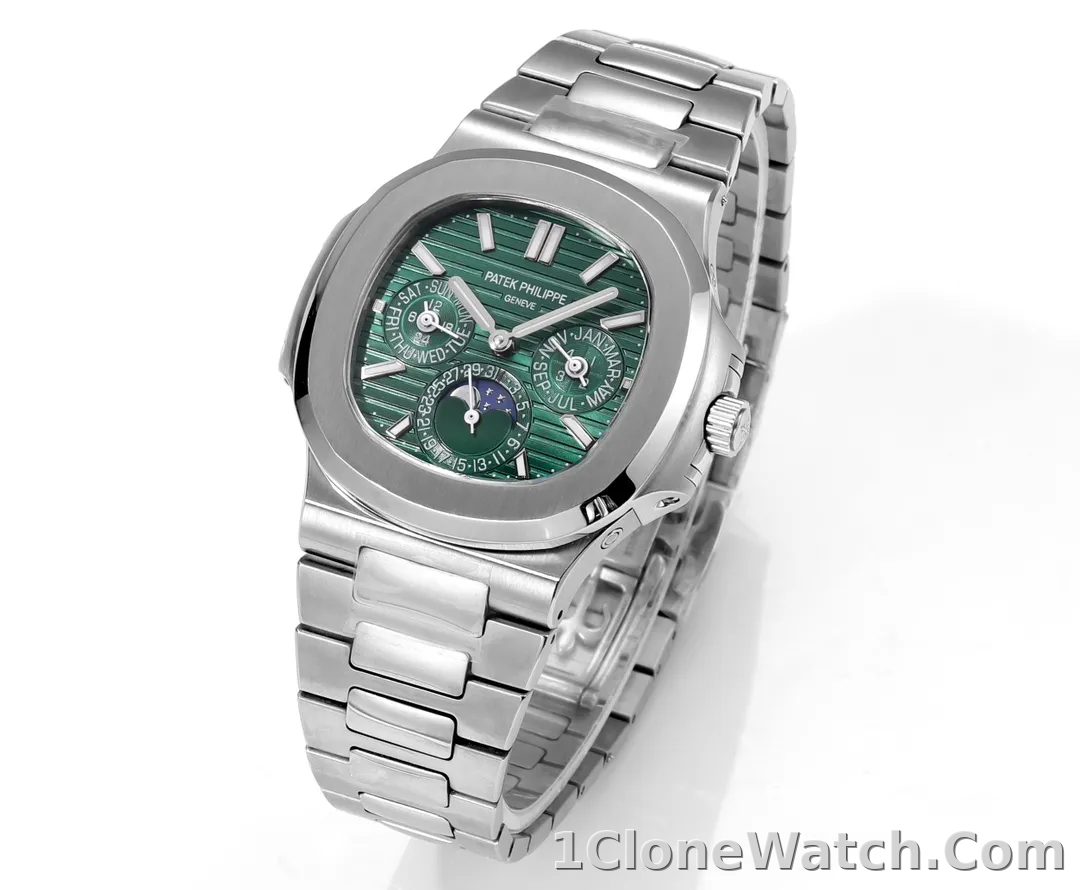 TW Patek Philippe Green Nautilus Watch - detail