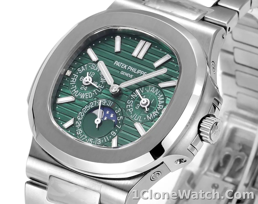 TW Patek Philippe Green Nautilus Watch - detail