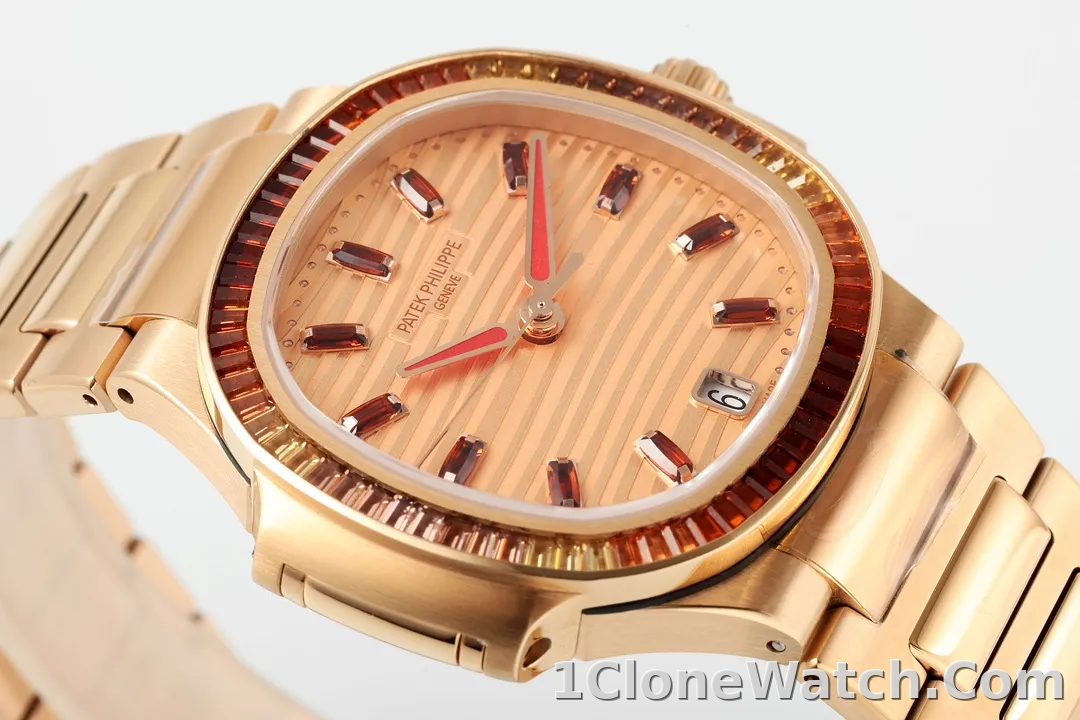 Patek Philippe Nautilus Rose Gold Watch - detail