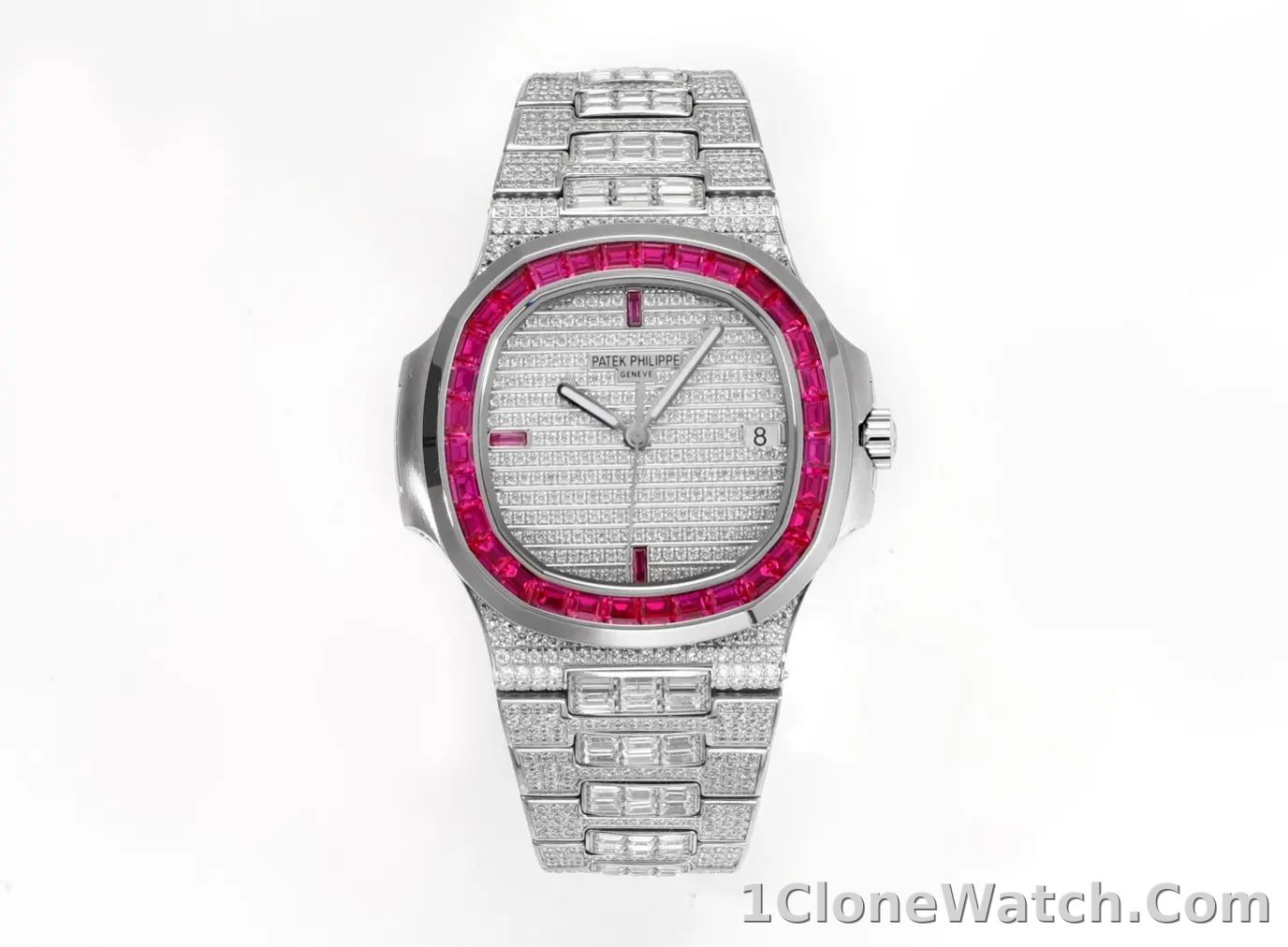 Patek Philippe White Gold Ruby Nautilus Watch