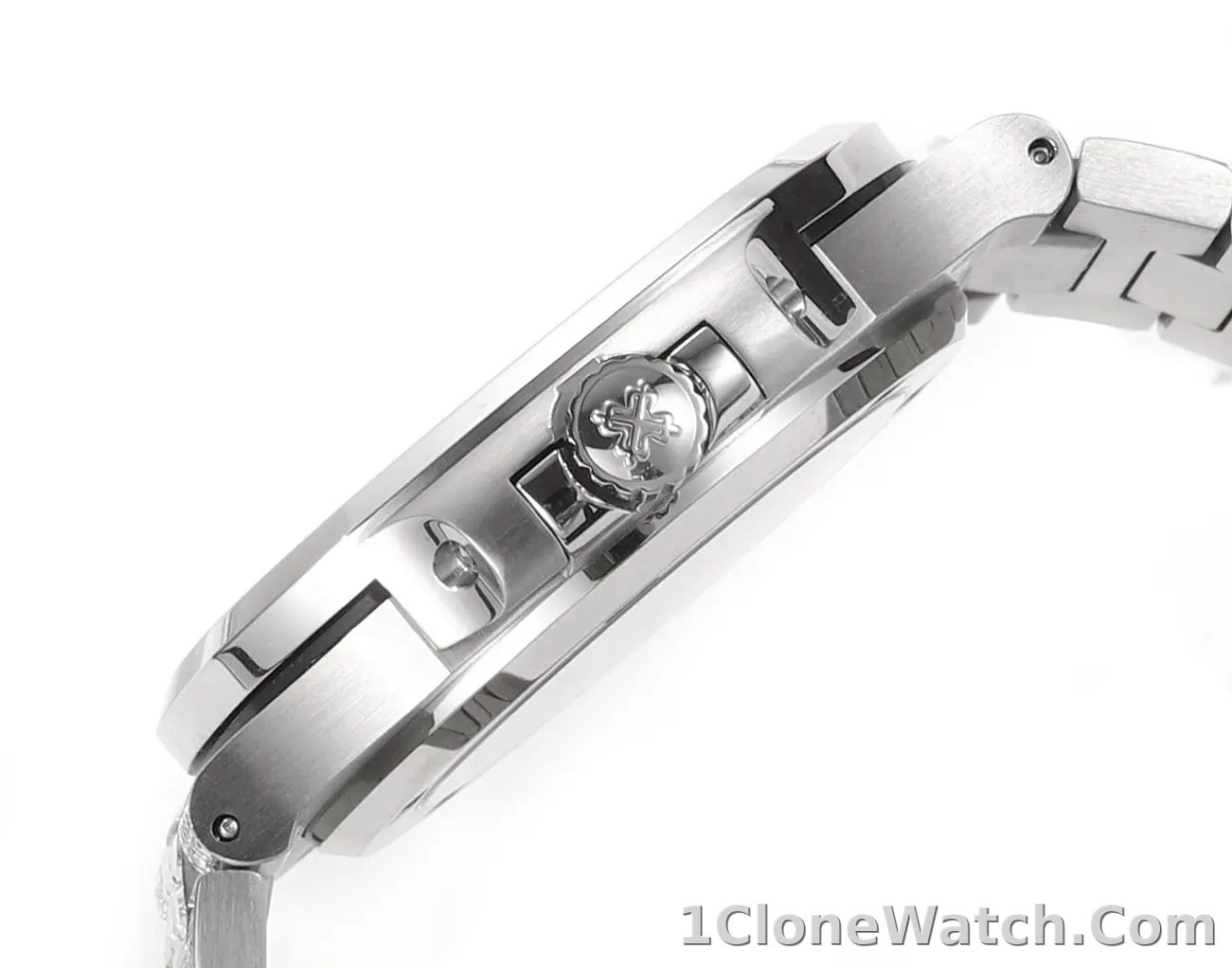 Patek Philippe White Gold Ruby Nautilus Watch - detail