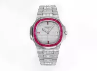 Patek Philippe White Gold Ruby Nautilus Watch - view 1