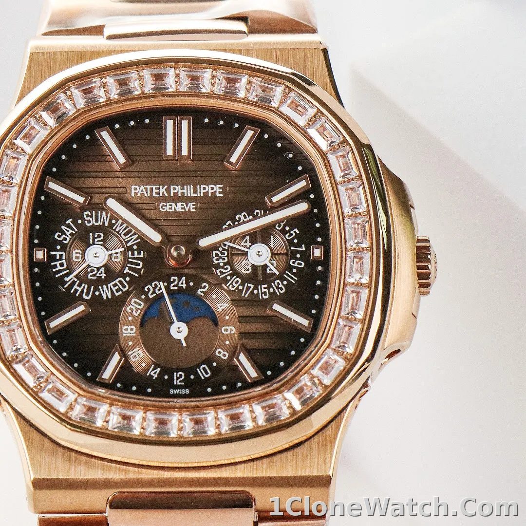 Patek Philippe Rose Gold Nautilus Watch - detail