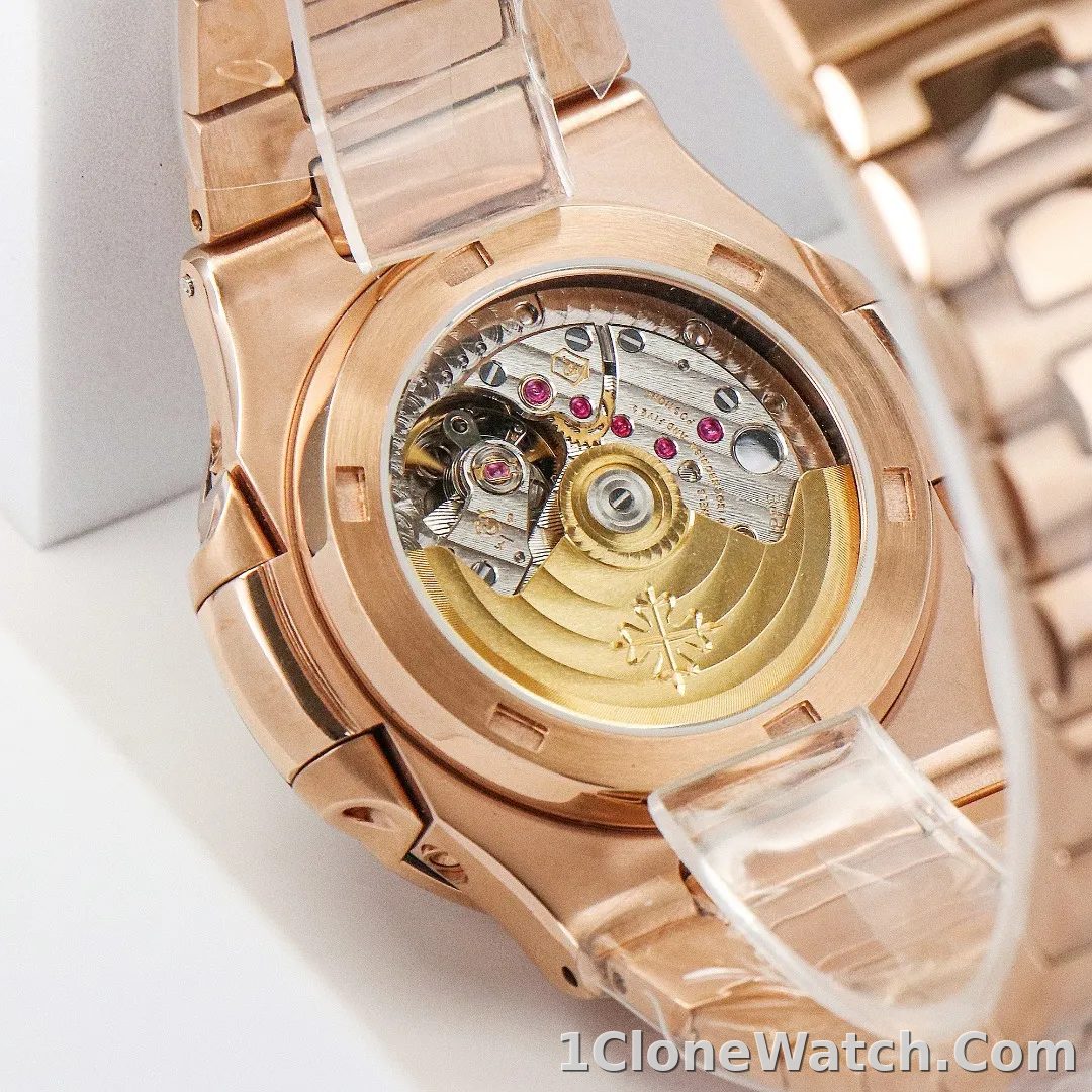 Patek Philippe Rose Gold Nautilus Watch - detail