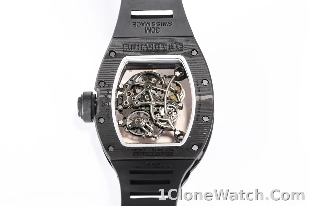 Richard Mille RM055 Black Carbon Watch - detail