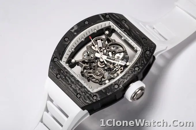 Richard Mille RM055 Black Carbon Fiber Watch - detail