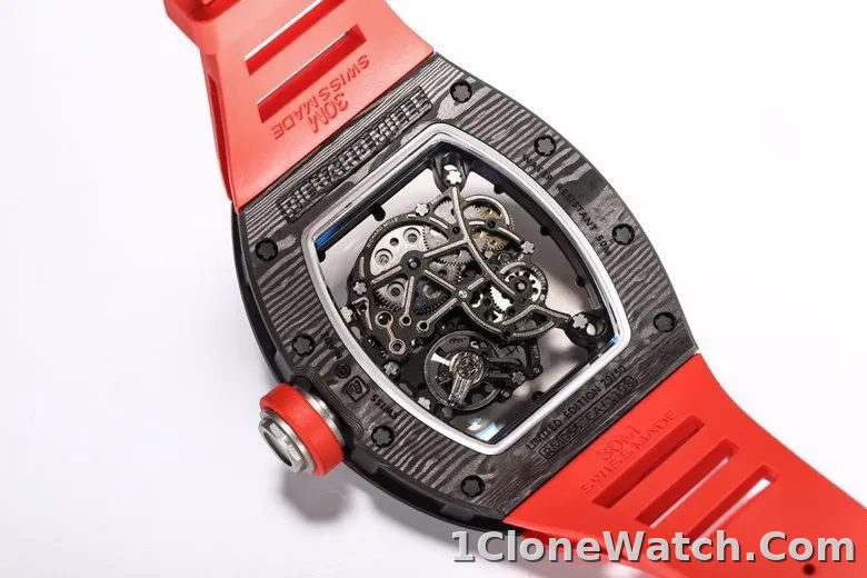 Richard Mille RM055 Red Carbon Fiber Watch - detail
