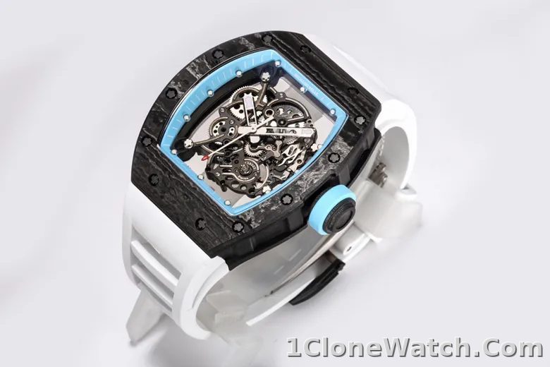 Richard Mille RM055 Black Carbon Fiber Watch - detail