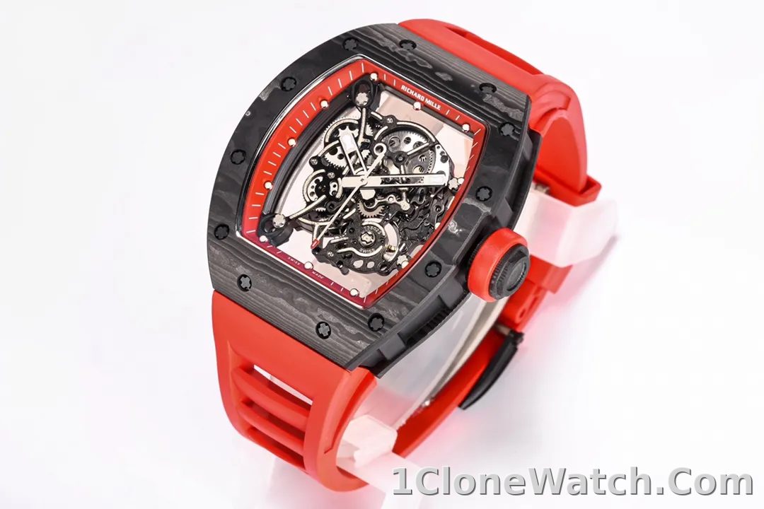 Richard Mille RM055 Red Carbon Fiber Watch - detail