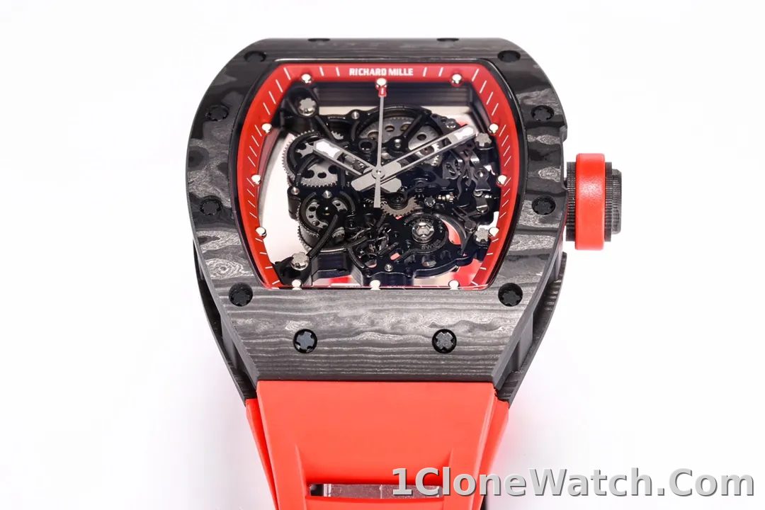 Richard Mille RM055 Red Carbon Fiber Watch - detail