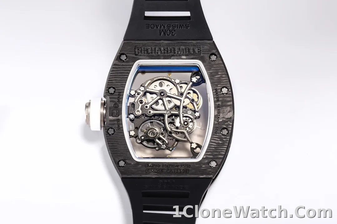 Richard Mille RM055 Black Carbon Watch - detail