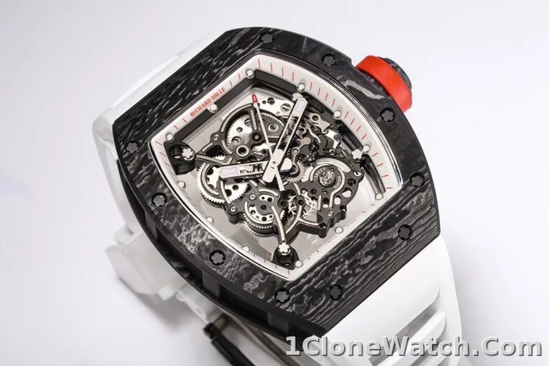 Richard Mille RM055 Black Carbon Fiber Watch - detail