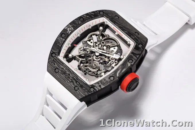 Richard Mille RM055 Black Carbon Fiber Watch - detail
