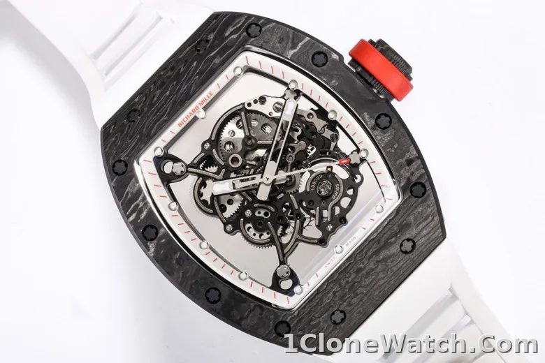 Richard Mille RM055 Black Carbon Fiber Watch - detail