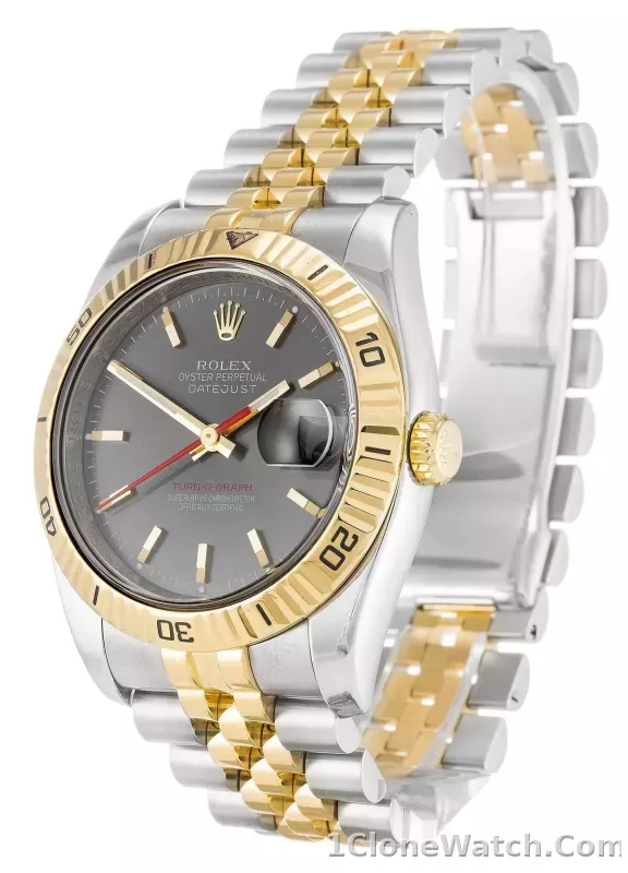 Rolex Datejust Turn-O-Graph 36mm Grey Dial 116263 - detail