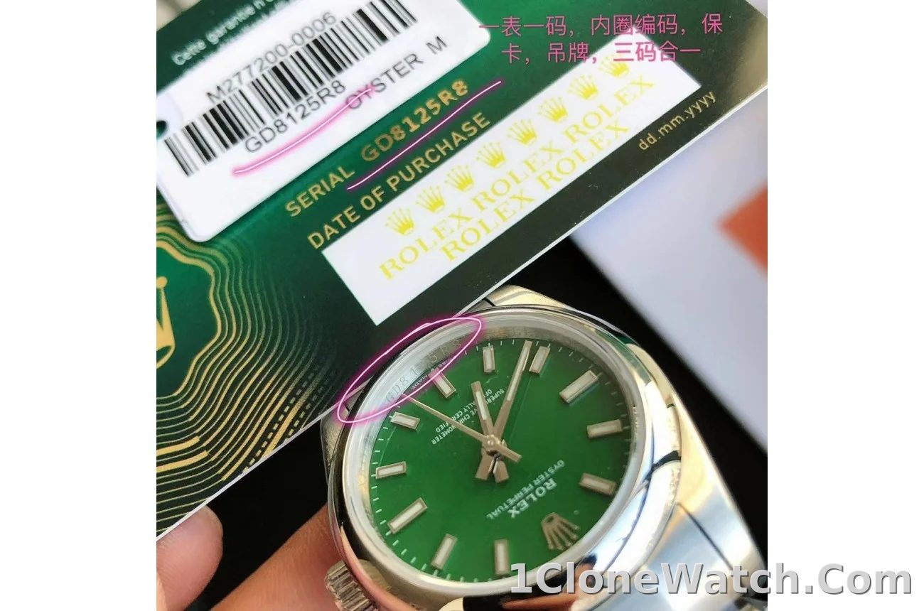Couple Watches Rolex Oyster Perpetual 31/41mm SS/SS Green/Stk - detail