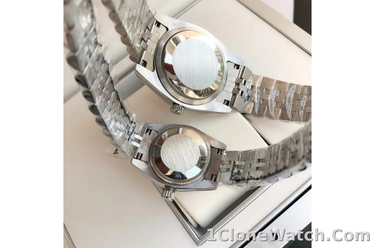 Couple Watches Rolex Datejust 36/28mm SS/SS Jub Blue/Dial - detail