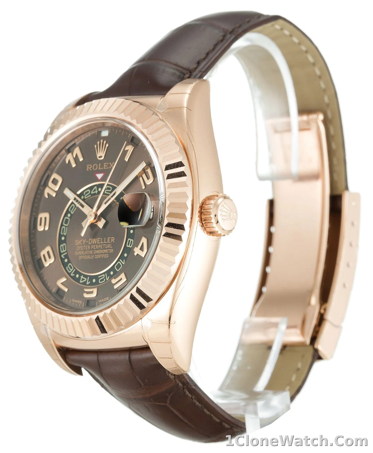 Rolex Sky-Dweller 42mm Brown Dial 326135 - detail