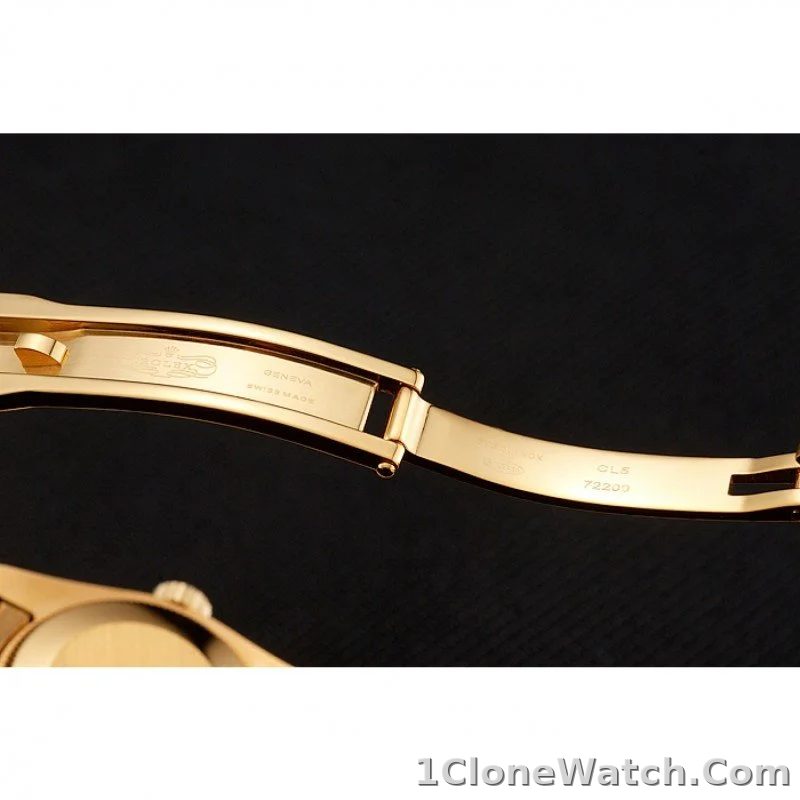 Superclone Rolex Datejust 28mm Gold Dial 1454096 - detail