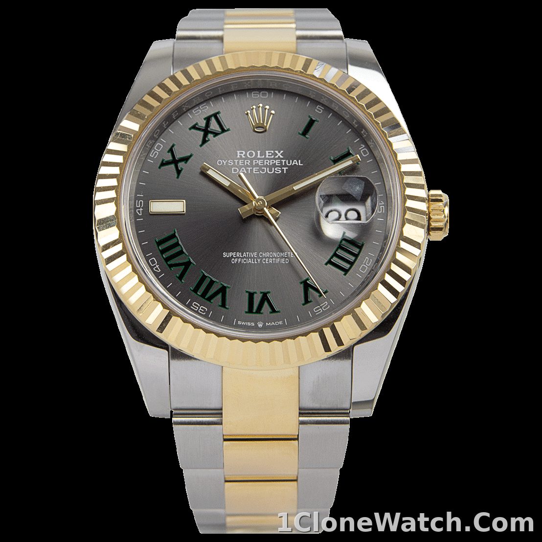 Rolex Datejust II 41mm Rhodium Dial 126333  Wimbledon  Two-Tone Oyster