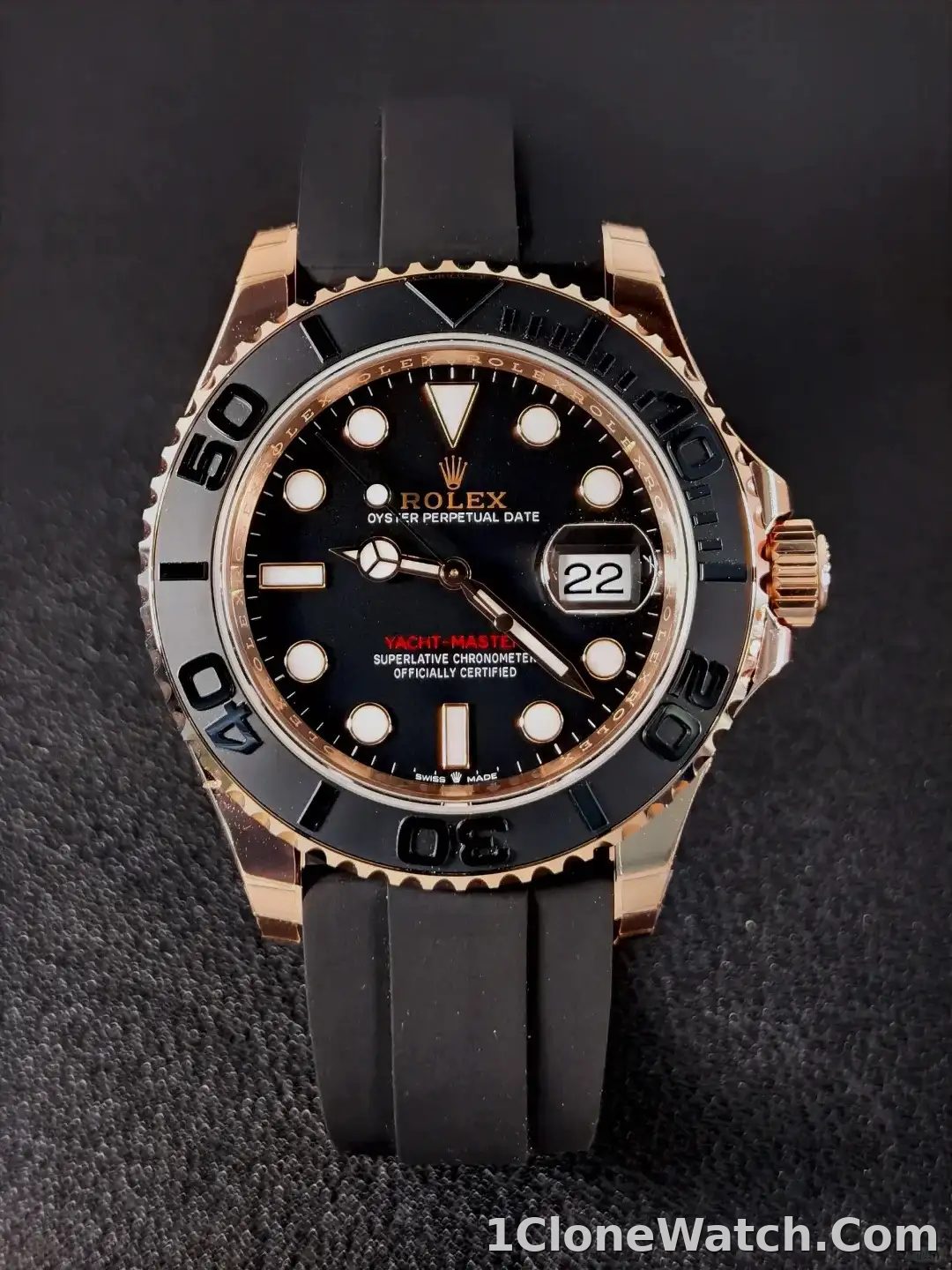 Rolex Yacht-Master 40 Oyster 40 mm Everose gold 126655 - detail