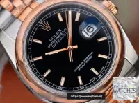 ROLEX DATEJUST BLACK DIAL STAINLESS STEEL 36MM SWISS REPLICA 126201.1 - view 6