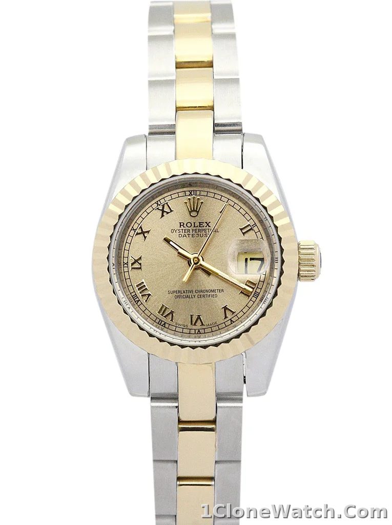 Rolex Lady-Datejust 26mm Yellow Gold Dial 179163