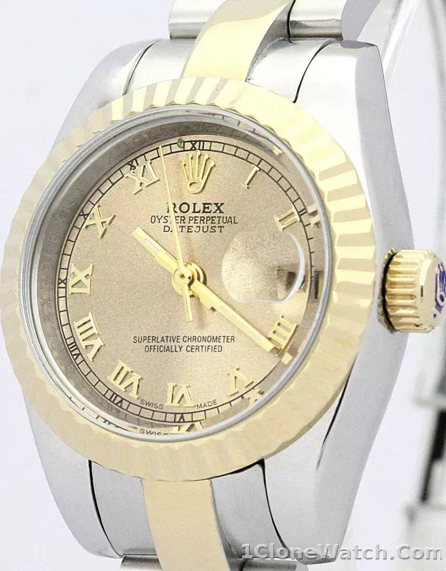 Rolex Lady-Datejust 26mm Yellow Gold Dial 179163 - detail