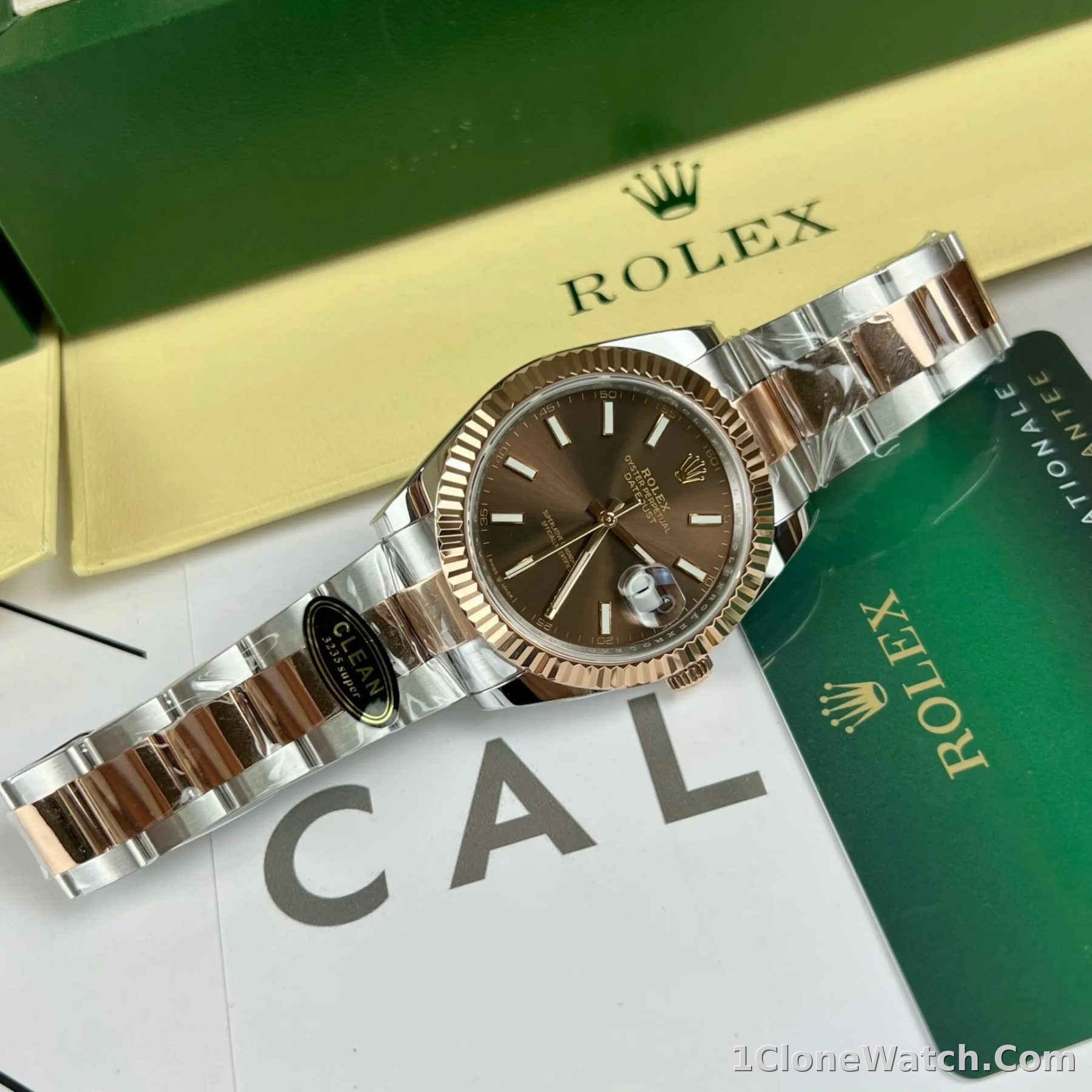 Superclone Rolex Datejust 41 mm Chocolate Dial 126331 Oyster - detail