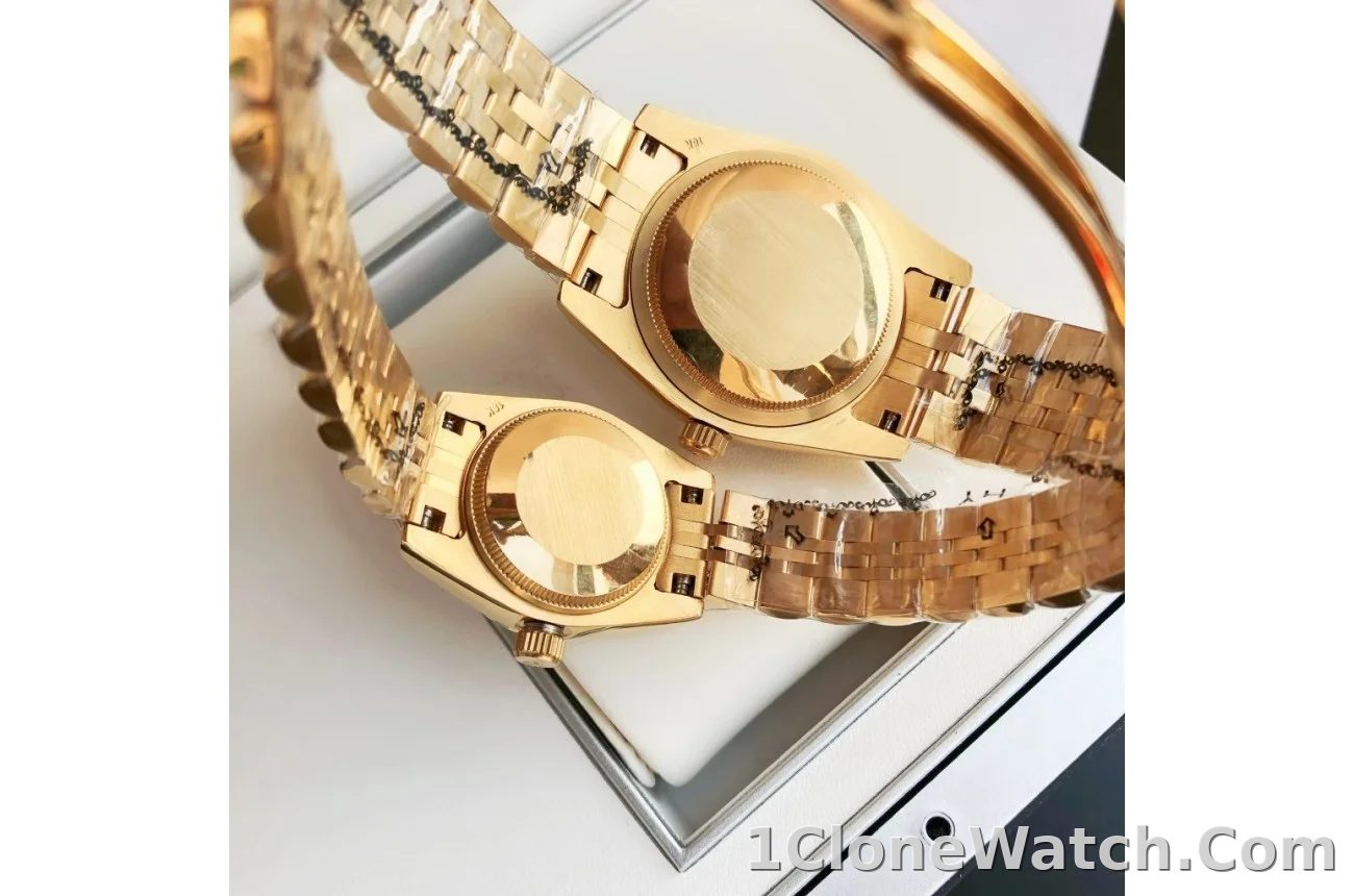 Couple Watches Rolex Datejust 36/28mm RG/RG Jub Gold/Dial - detail