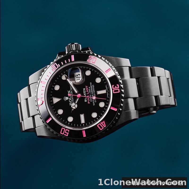 Rolex Submariner 40mm Men’s PINKLADY Black Dial Watch - detail