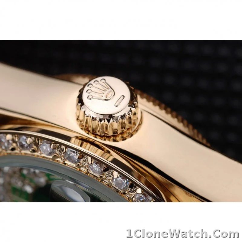 Rolex Datejust 28mm Green Dial RL39 - detail