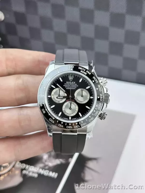 Superclone Rolex Daytona 40 mm black Dial 126519LN - detail