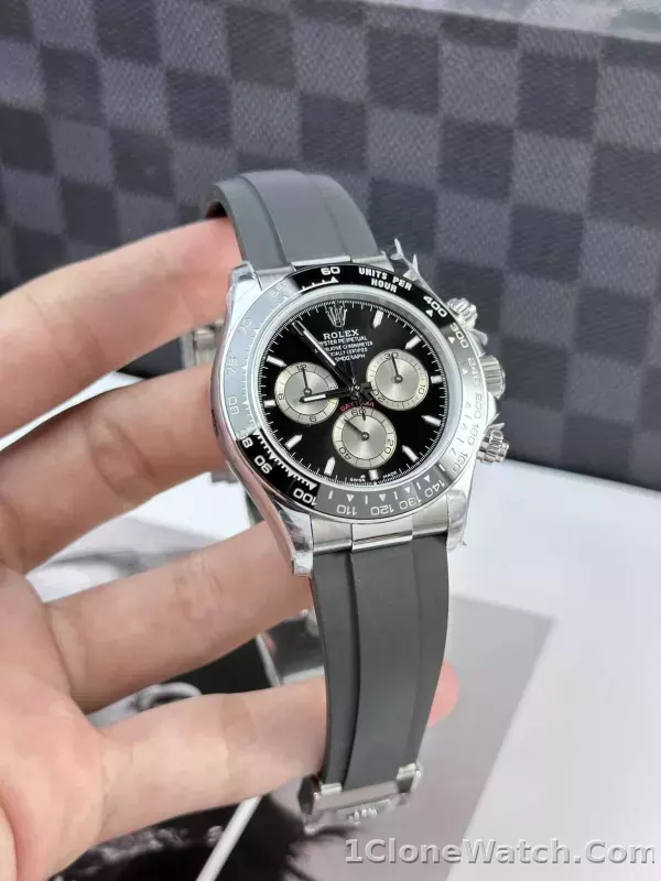 Superclone Rolex Daytona 40 mm black Dial 126519LN - detail