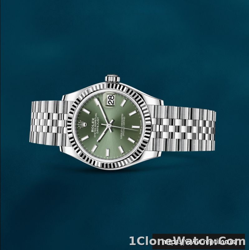 Rolex Datejust 31mm m278274-0018 Unisex Green Dial Silver-tone Swiss Replica Watch - detail