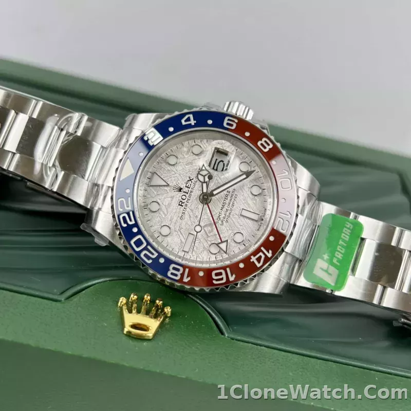 Superclone Rolex GMT-Master II Meteorite Dial 126719BLRO  Superman  Oyster - detail