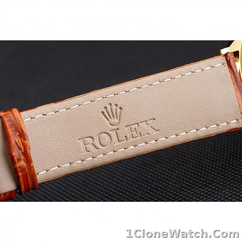 Superclone Rolex Cellini 38mm Gold Dial REP016789 - detail