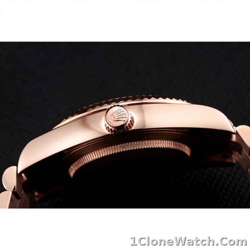 Superclone Rolex Day-Date 40mm Rose-Gold Dial REP016823 - detail