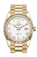 ROLEX DAY DATE WHITE DIAL SAPPHIRE CRYSTAL 36MM SWISS REPLICA m128238.2 - view 1